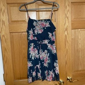 Navy blue floral dress